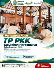 PERTEMUAN RUTIN PKK KALURAHAN HARGOMULYO BULAN SEPTEMBER 2026